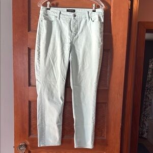 10P Talbots Soft Light Aqua Five-Pocket Jeans
